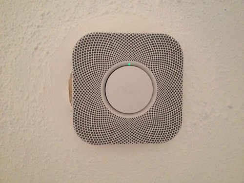 Nest Protect on the ceiling