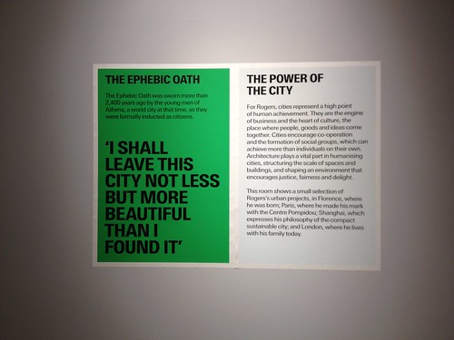 "I shall leave this city not less but more beautiful than I found it"