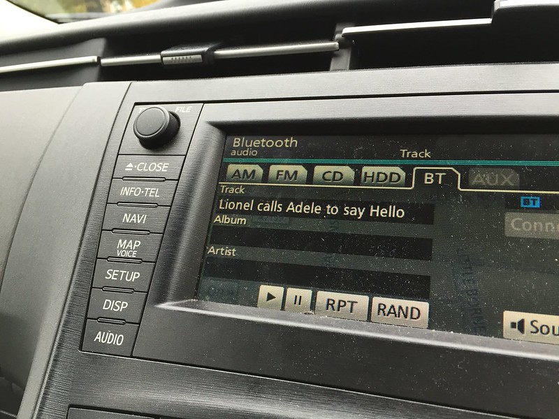 YouTubes on the sat nav