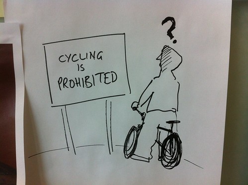 Don't assume people know what prohibited means - this annoys me