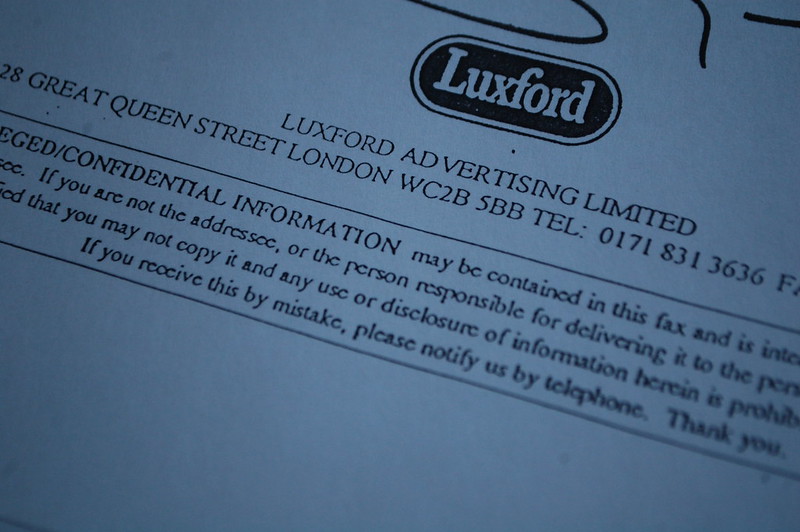 Opening the Luxford envelope