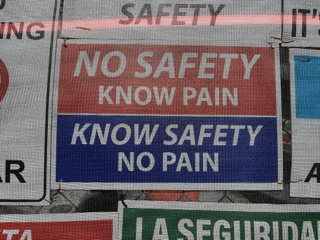No safety, know pain. Know safety, no pain