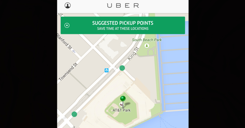 Uber pickup points